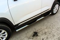 Защита порогов d76 с проступями Changan CS35Plus (2018-2023) , Slitkoff, арт. CHANCS35P-004