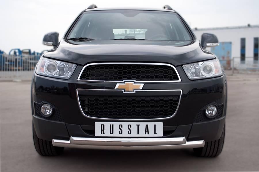 Защита переднего бампера d57/57 для Chevrolet Captiva 2012, Slitkoff CHCZ-000822