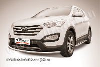 Защита переднего бампера d57 Hyundai Santa-Fe (2012-2018) , Slitkoff, арт. HSFT12-003