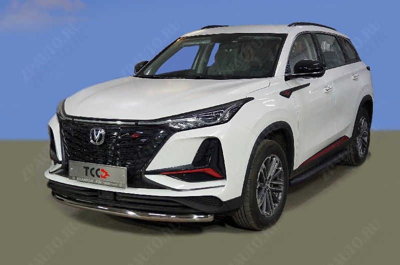 Защита передняя нижняя 60,3 мм Changan CS75 plus 2WD 1.5T 2023- арт. CHANCS75PL23-04
