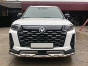 Защита переднего бампера двойная с перемычками с подгибами для автомобиля Changan CS95 2023 арт. CGCS95.23.75-1