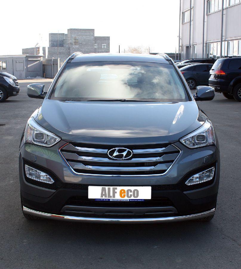 Защита передняя D 60,3 для Hyundai Santa Fe(Хендай Санта Фе), ALFeco арт. HYSFE-12.01