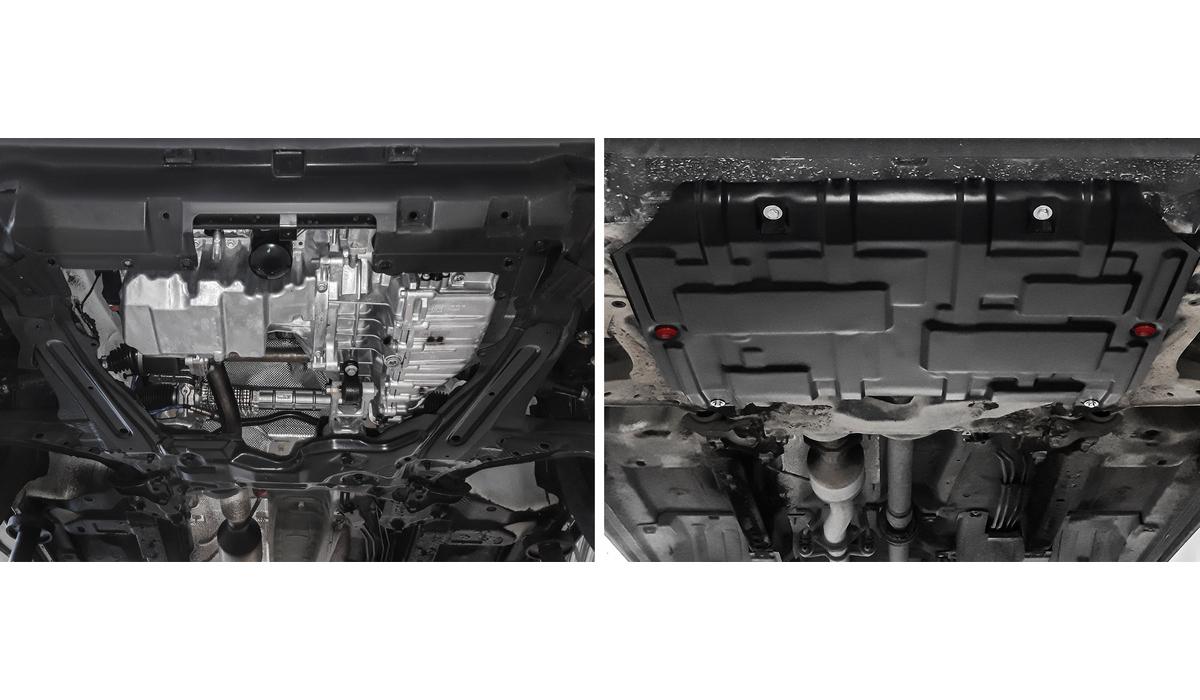 Защита картера и КПП АвтоБроня для Haval F7x (V - 1.5T; 2.0T) 2019-н.в., штампованная, сталь 1.8 мм, с крепежом, 111.09417.1