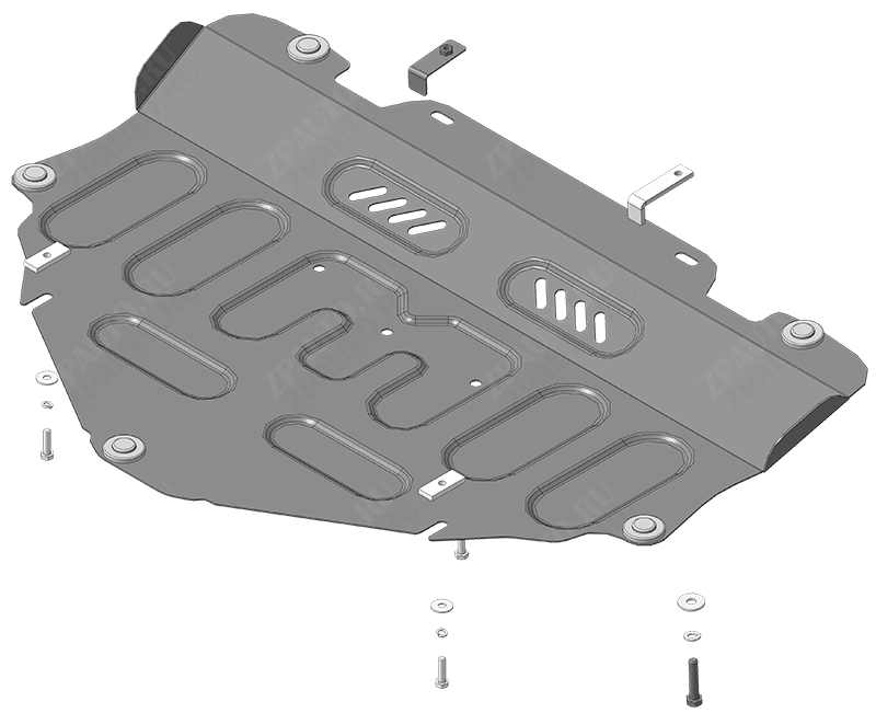 Защита стальная Мотодор (Двигатель, Коробка переключения передач), 2 мм,  для Mazda CX-5  2017- арт. 71103