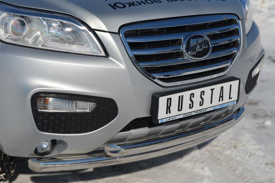 Защита переднего бампера d57/57 для Lifan X60, Slitkoff LFZ-001235