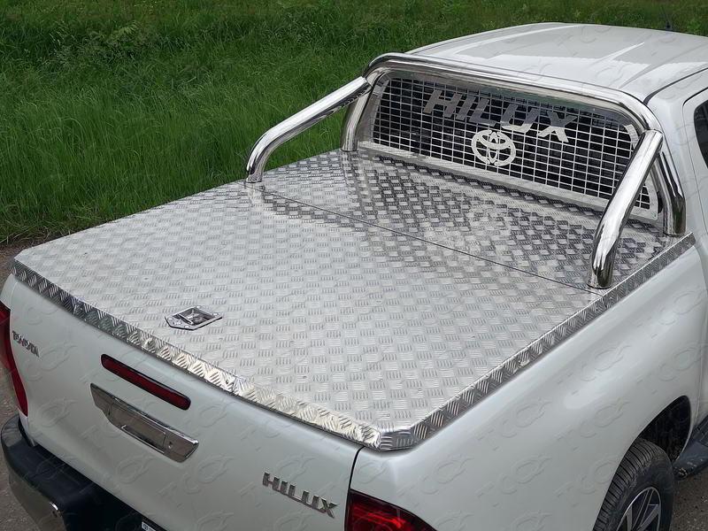 Защита кузова и заднего стекла (для крышки) 76,1 мм для автомобиля Toyota Hilux 2015-, TCC Тюнинг TOYHILUX15-37