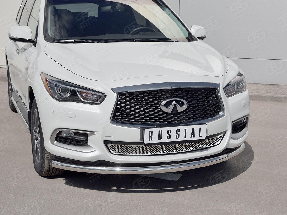 Защита переднего бампера d57 для Infiniti QX60 2016, Slitkoff IQXZ-002675