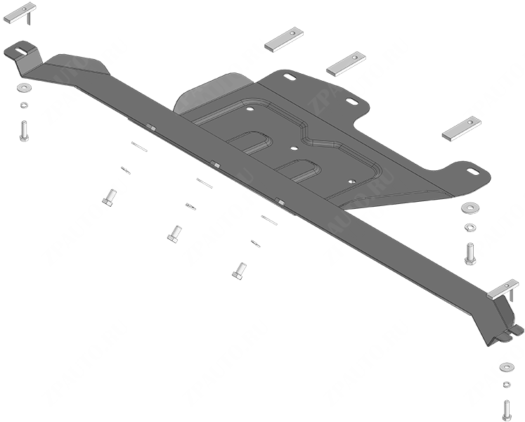 Защита стальная Мотодор (Раздаточная коробка), 2 мм,  Haval H5  2023- арт. 73120