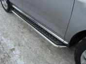 Пороги с площадкой 42,4 мм для автомобиля Mazda CX-7 2010-2012, TCC Тюнинг MAZCX710-04