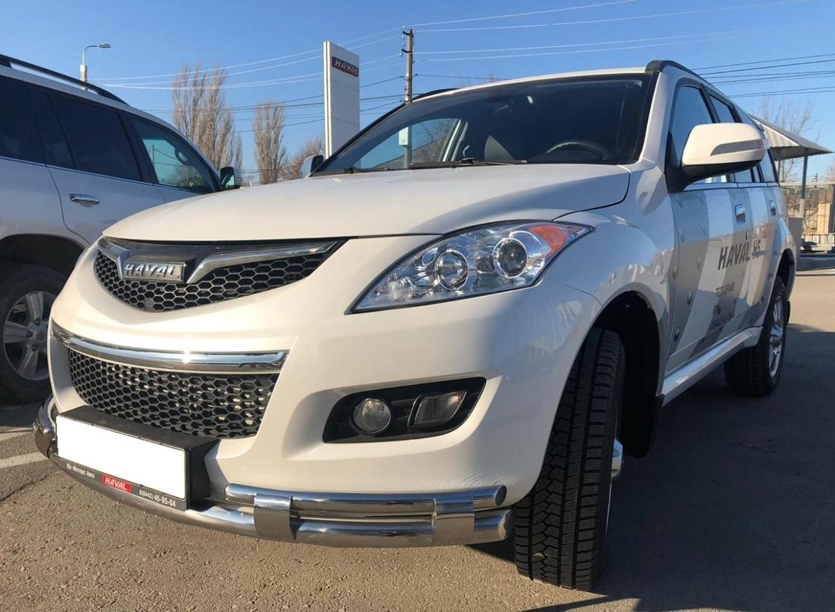 Защита переднего бампера двойная (верх+2коротких) с перемычками для автомобиля HAVAL H5 2020 арт. GWH5.20.72