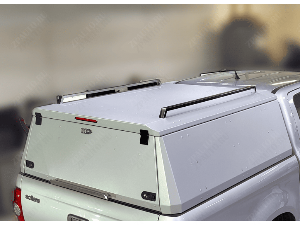 Кунг (алюминий Premium Silver) 2мм с рейлингами на крышу кунга (комплект Premium) JAC T8 Pro 4WD 2.4T МКПП 2023- арт. JACT8P23-38SILVER