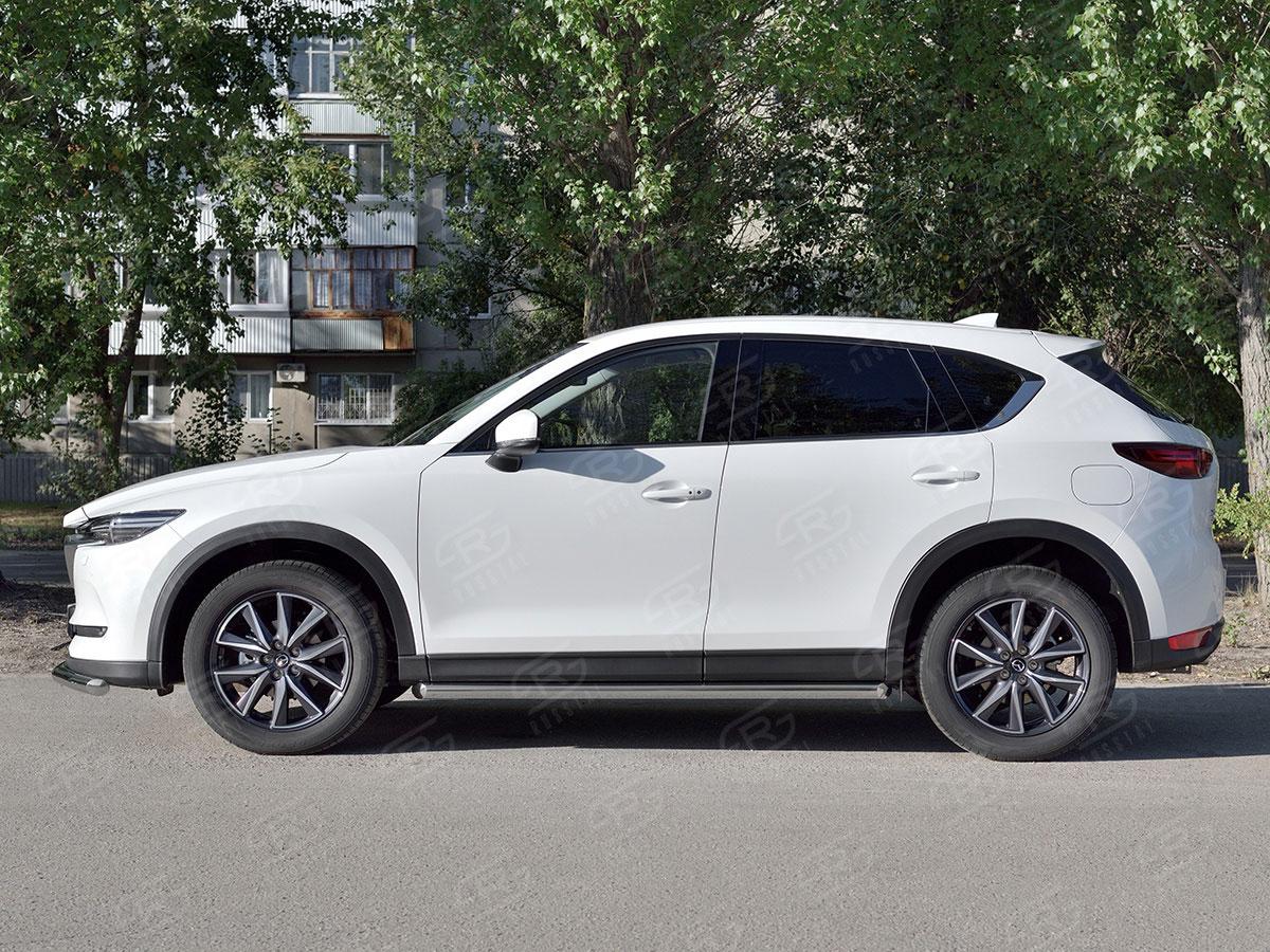 Пороги труба d57 вариант 1 Mazda CX-5 2017, Русталь M5T-0027981, Slitkoff