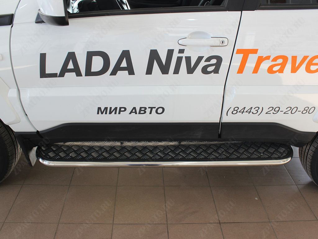 Пороги с листом d-43 для автомобиля Lada Niva Travel 2020-наст.вр. арт. NVT_2.1, 
Технотек