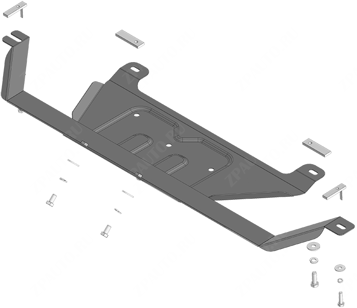 Защита стальная Мотодор (Раздаточная коробка), 2 мм,  KGM Rexton  2023- арт. 72807