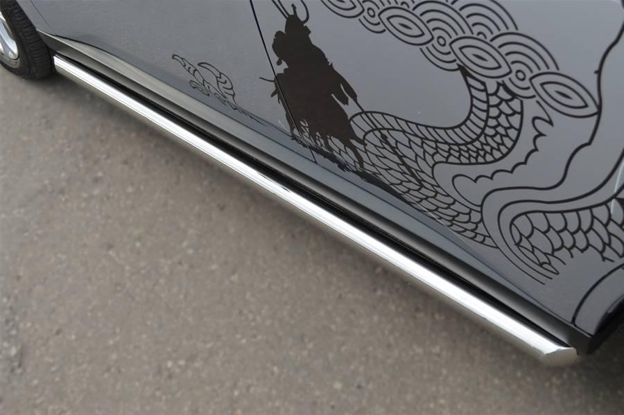 Пороги труба d63 вариант 1 для Mitsubishi Outlander 2012, Руссталь MRT-0010531