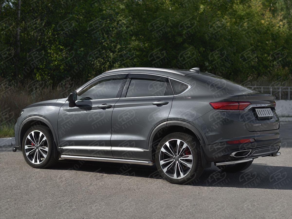 GEELY TUGELLA 2020- Защита заднего бампера уголки d42 секции GTGZ-003950