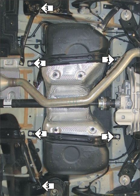 Защита стальная Мотодор (Топливный бак), 2 мм, сталь для Haval Dargo 2022- арт. 73103
