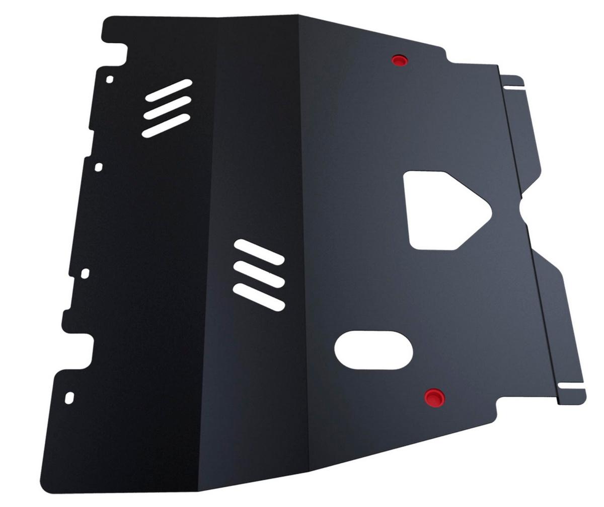 Защита картера и КПП АвтоБроня для Peugeot 206 I рестайлинг (V - 1.4; 1.6) 2006-2013, сталь 1.8 мм, с крепежом, 111.04301.1