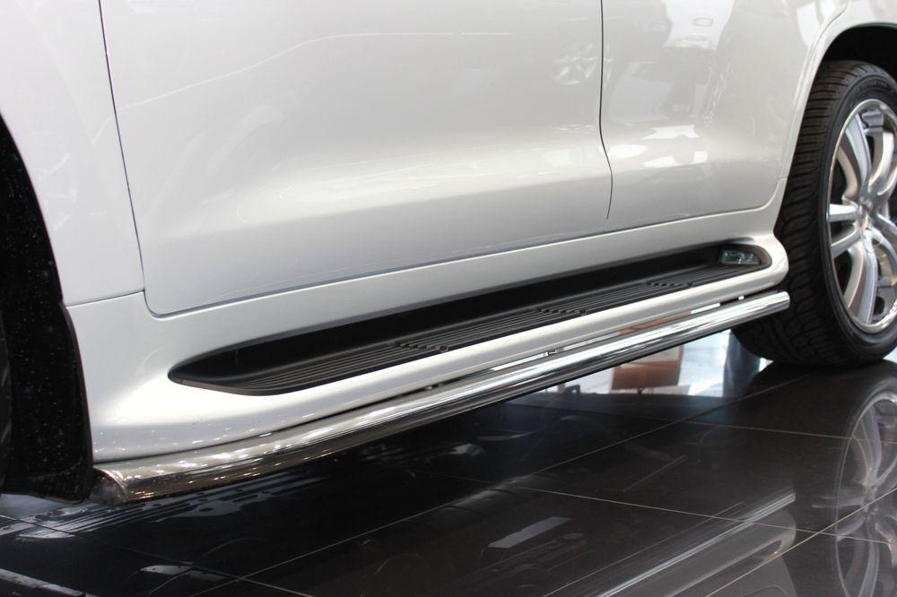 Пороги (обвод штатного порога) d-53  для Lexus LX 570, Технотек LX09_5