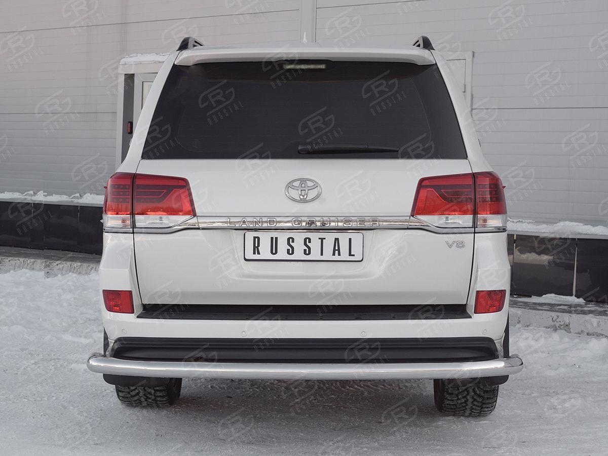 Защита заднего бампера d76 на Toyota Land Cruiser 200 2017 Excalibur, Slitkoff TLCZ-002909