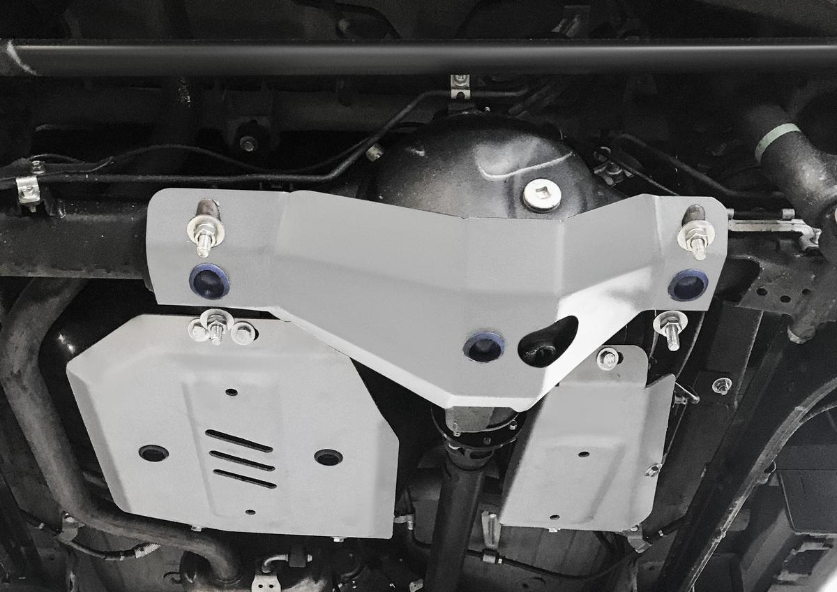 Защита дифференциала заднего моста Rival для Suzuki Jimny IV 4WD 2019-н.в., алюминий 6 мм, с крепежом, 2333.5523.1.6