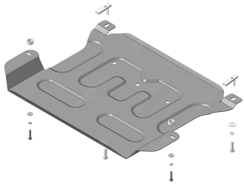 Защита стальная Мотодор (Двигатель, Коробка переключения передач), 2 мм, сталь для KIA Sportage 2022- арт. 70903