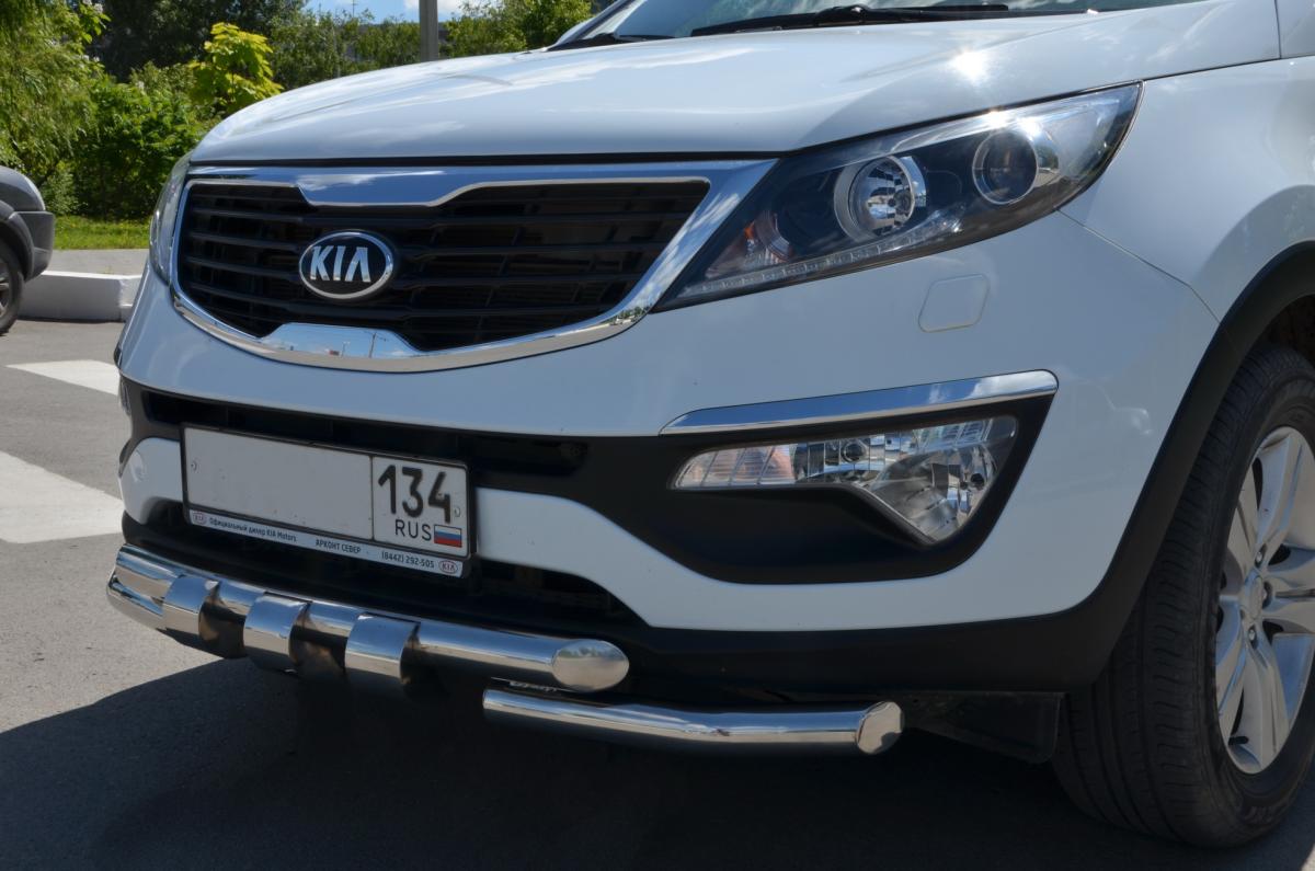 Защита переднего бампера G для автомобиля KIA Sportage 2010, Россия KSP.10.05