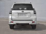 Защита заднего бампера уголки d76 секции  для автомобиля Toyota Land Cruiser Prado 150 Style 2019, Slitkoff LCPZ-003305