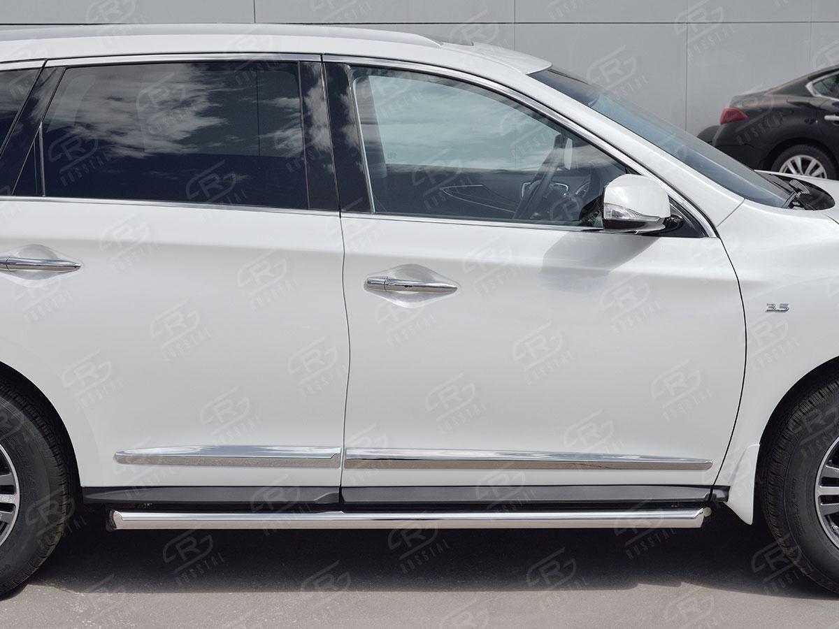 Пороги труба d57 вариант 1 для Infiniti QX60 2016, Slitkoff IQXT-0026821