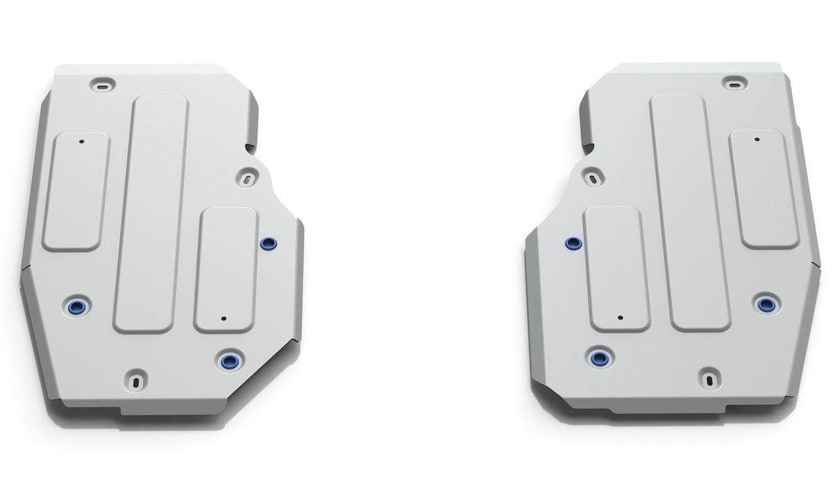 Защита топливного бака Rival для Mercedes-Benz GL-klasse X166 (350d) 2012-2016, штампованная, алюминий 4 мм, с крепежом, 2 части, 333.3926.1