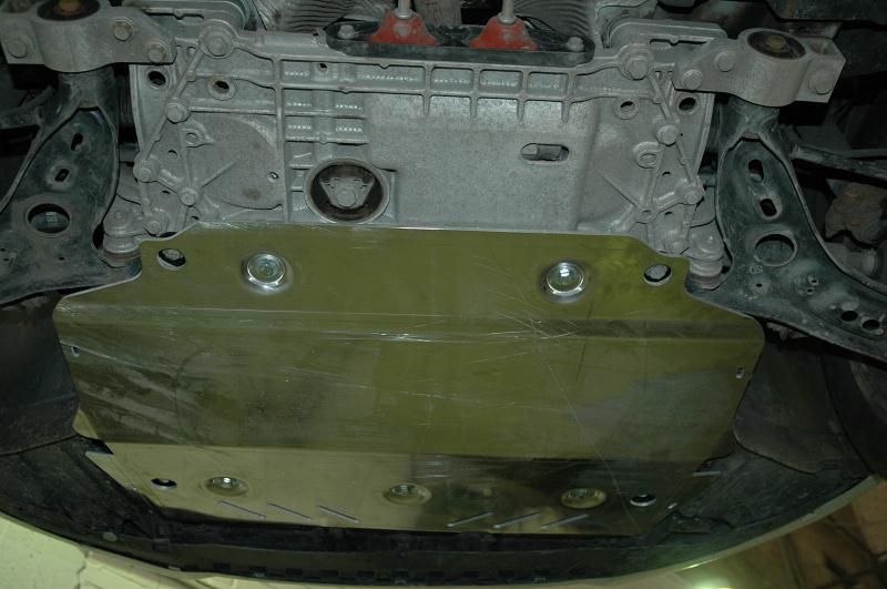 Защита картера и КПП для VOLKSWAGEN Golf VI  2008 - 2013, V-1,2TSI, 1.4TSI, 1.6, 1.8TSI, Sheriff, алюминий 5 мм, арт. 21.1989