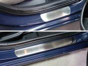 Накладки на пороги (лист шлифованный) для автомобиля Hyundai Elantra 2016-