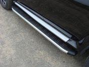 Пороги алюминиевые с пластикой накладкой (1720 из 2-х мест) для автомобиля Nissan Terrano 2014-, TCC Тюнинг NISTER14-12AL