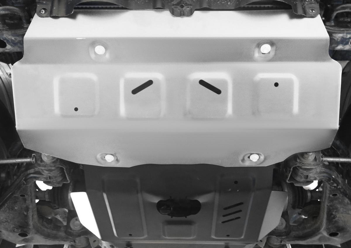 Защита радиатора и картера Rival (часть 1) для Toyota Fortuner II 4WD 2017-2020 2020-н.в., штампованная, алюминий 4 мм, без крепежа, 3.9501.1