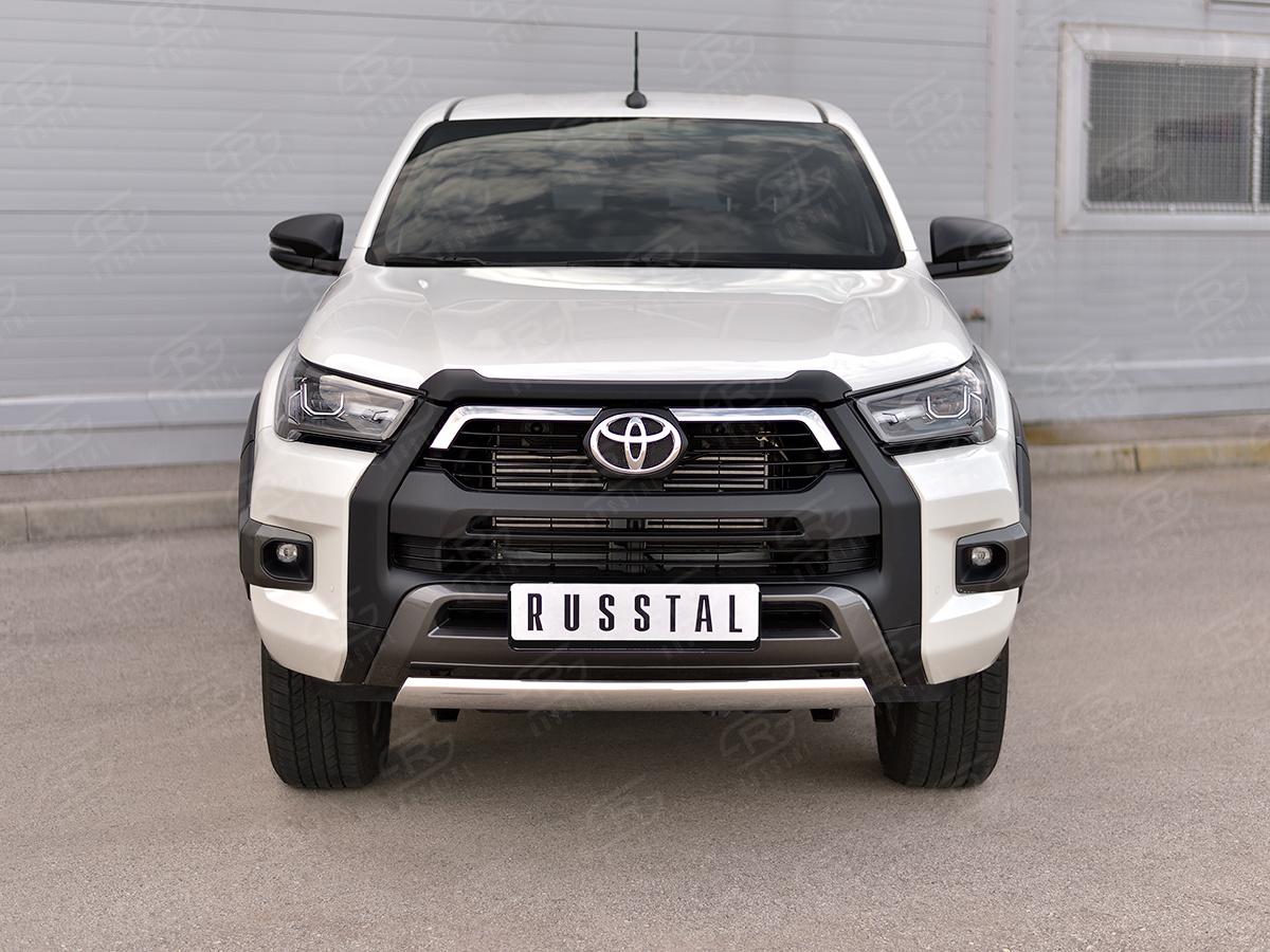 TOYOTA HILUX BLACK ONYX 2020- Защита переднего бампера d75х42 дуга THBOZ-003506
