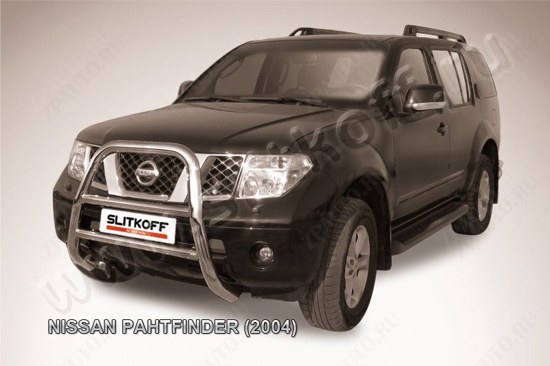 Кенгурятник d76 высокий Nissan Pathfinder R51 (2004-2010) , Slitkoff, арт. NIP002