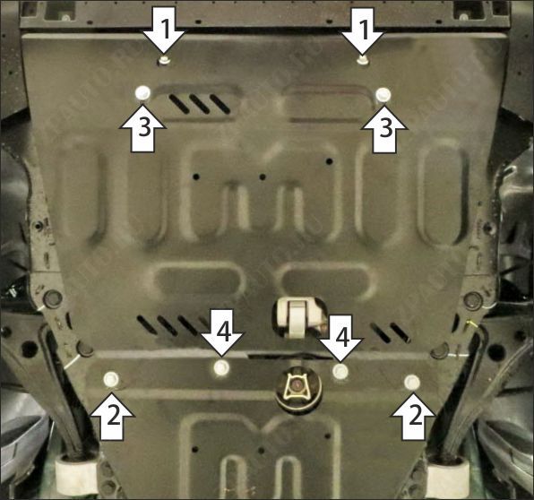 Защита АвтоСтандарт (Двигатель, Коробка переключения передач), 1,5 мм,  для Gac GS8  2023- арт. 57802