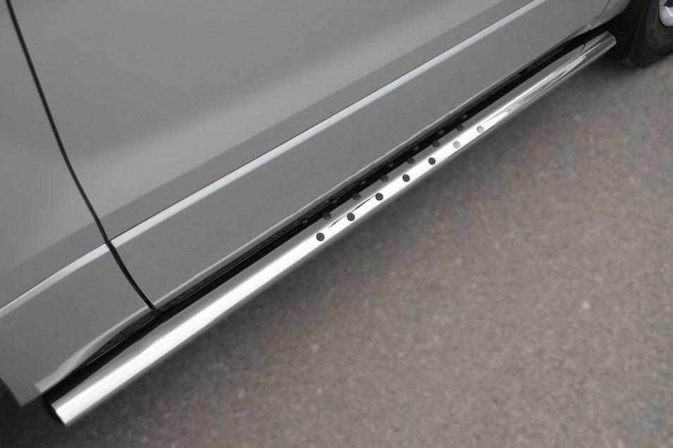 Защита порогов d75x42 с проступью для Suzuki Grand Vitara 3d 2012, Slitkoff SV3O-001109