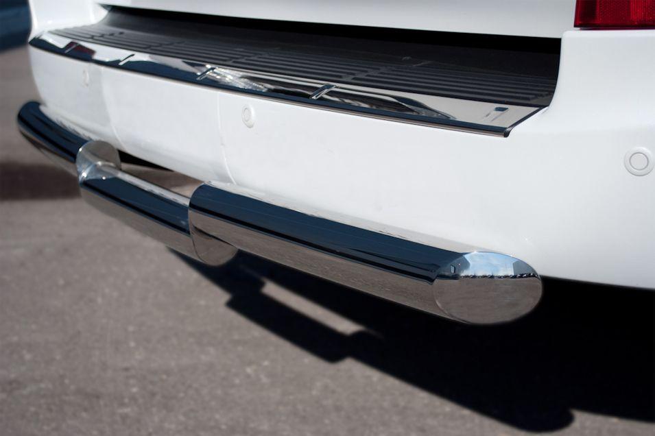 Защита заднего бампера d76 ступень для Lexus LX 570 2012, Руссталь LLXZ-000868