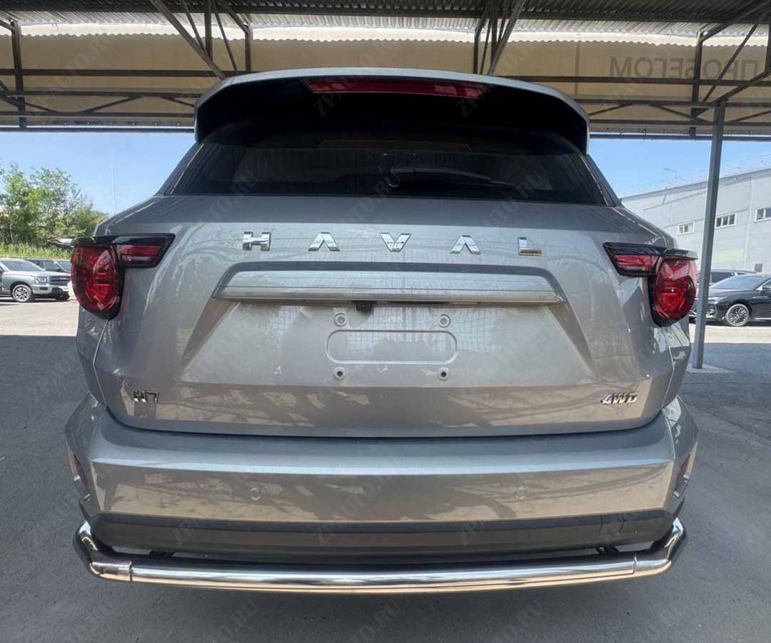 Защита заднего бампера угловая большая двойная для автомобиля Haval H7 2025 арт. HVH7.25.22