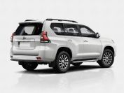 TOYOTA LAND CRUISER PRADO 150 2017- Защита заднего бампера d57 секции black LCPZ-002867CH