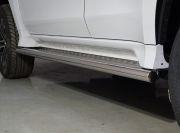 Пороги с площадкой (нерж. лист) 60,3 мм для автомобиля Mitsubishi Pajero Sport 2021- TCC Тюнинг арт. MITPASPOR21-21