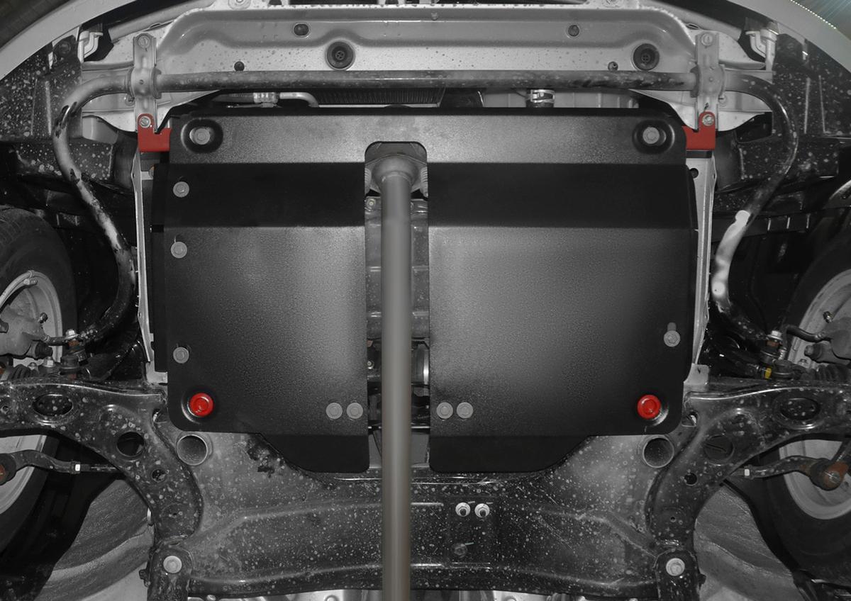 Защита картера и КПП АвтоБроня для FAW V2 (V - 1.3) 2012-2015, сталь 1.8 мм, с крепежом, 111.08004.1