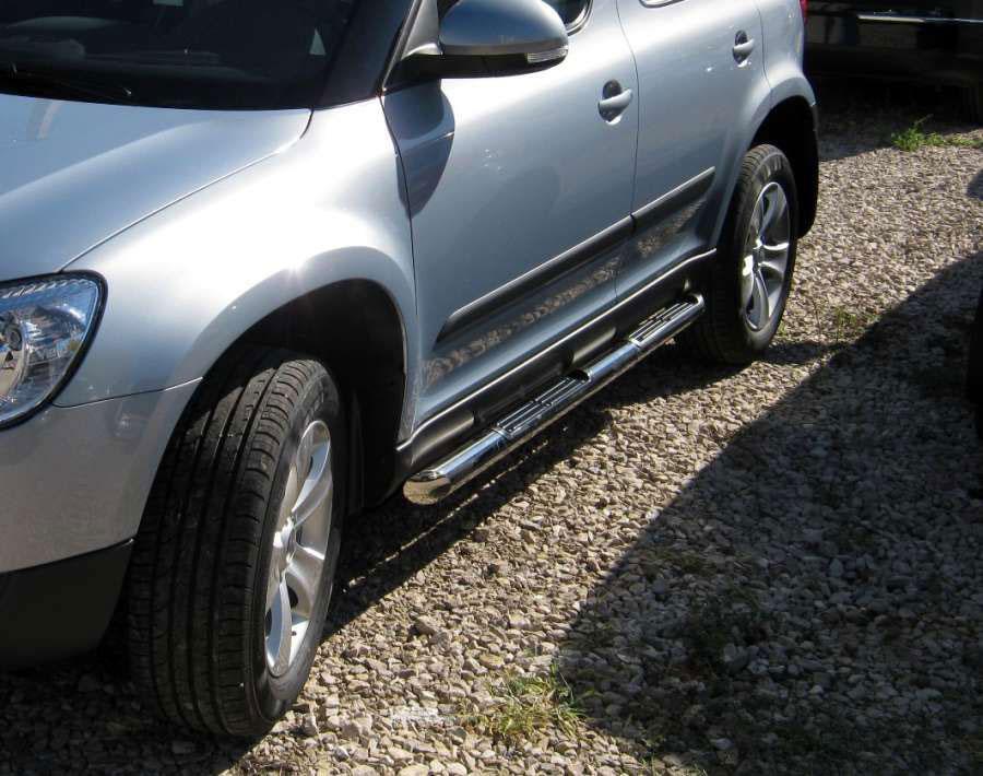 Пороги труба d57 вариант 1 для Skoda Yeti, Slitkoff SYT-0007401