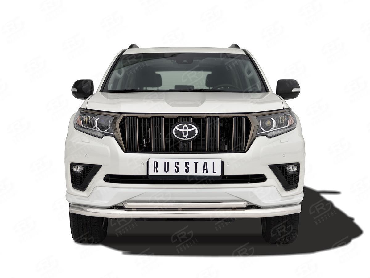 TOYOTA LC PRADO 150 BLACK ONYX 2020- Защита переднего бампера d57 секции-d42 дуга LCPZ-003546