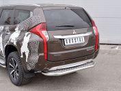 Защита заднего бампера d57 с листом вариант 2 для Mitsubishi Pajero Sport 2016, Slitkoff MPJSZ-0024872