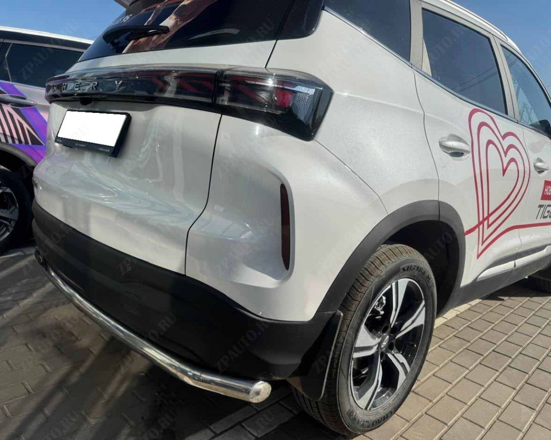 Защита заднего бампера для автомобиля Chery Tiggo 4 2024 Рестайлинг арт. CHTGR.4.24.11