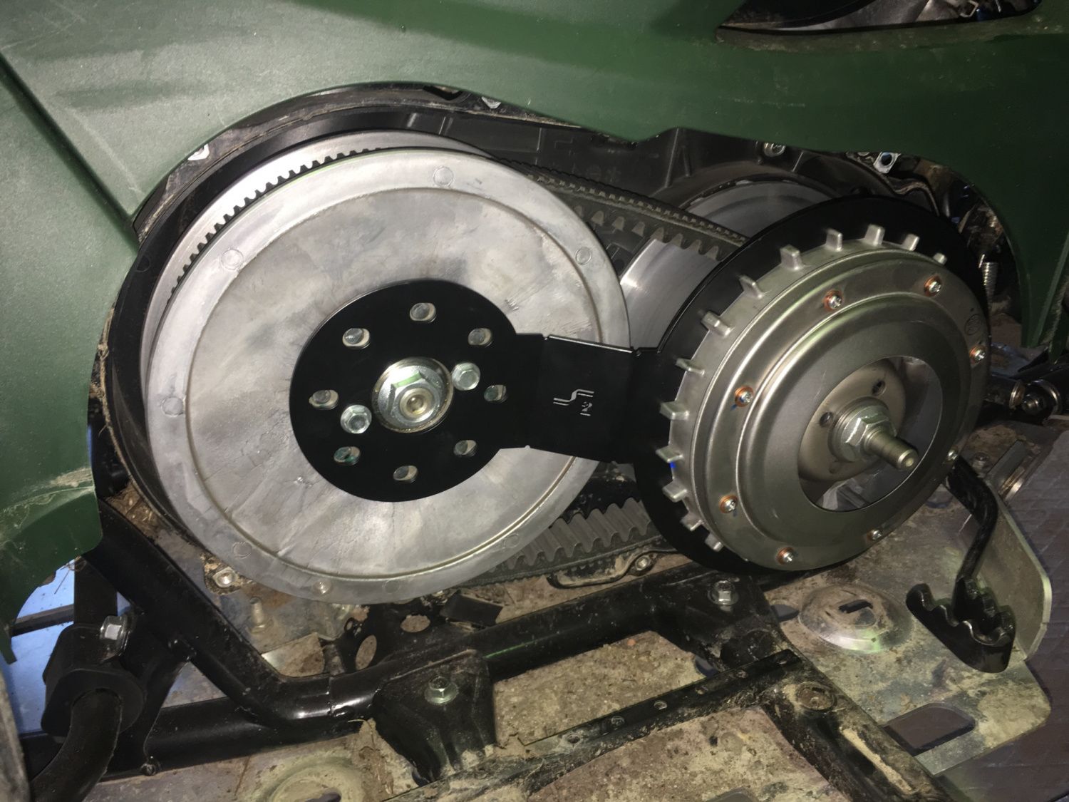 Съемник вариатора для YAMAHA Grizzly 700 2016 -, сталь 3 мм, STORM, арт. MP 0455 RAL 9005 муар