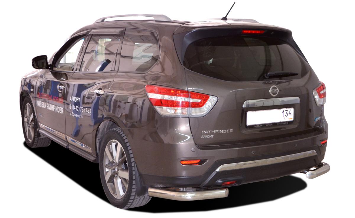 Защита заднего бампера угловая для автомобиля NISSAN Pathfinder 2015. NPF.15.17, Россия