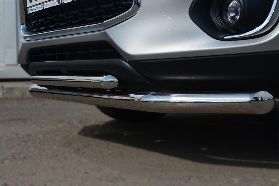 Защита переднего бампера d57/d42 для Mitsubishi ASX 2013, Slitkoff MASZ-001321